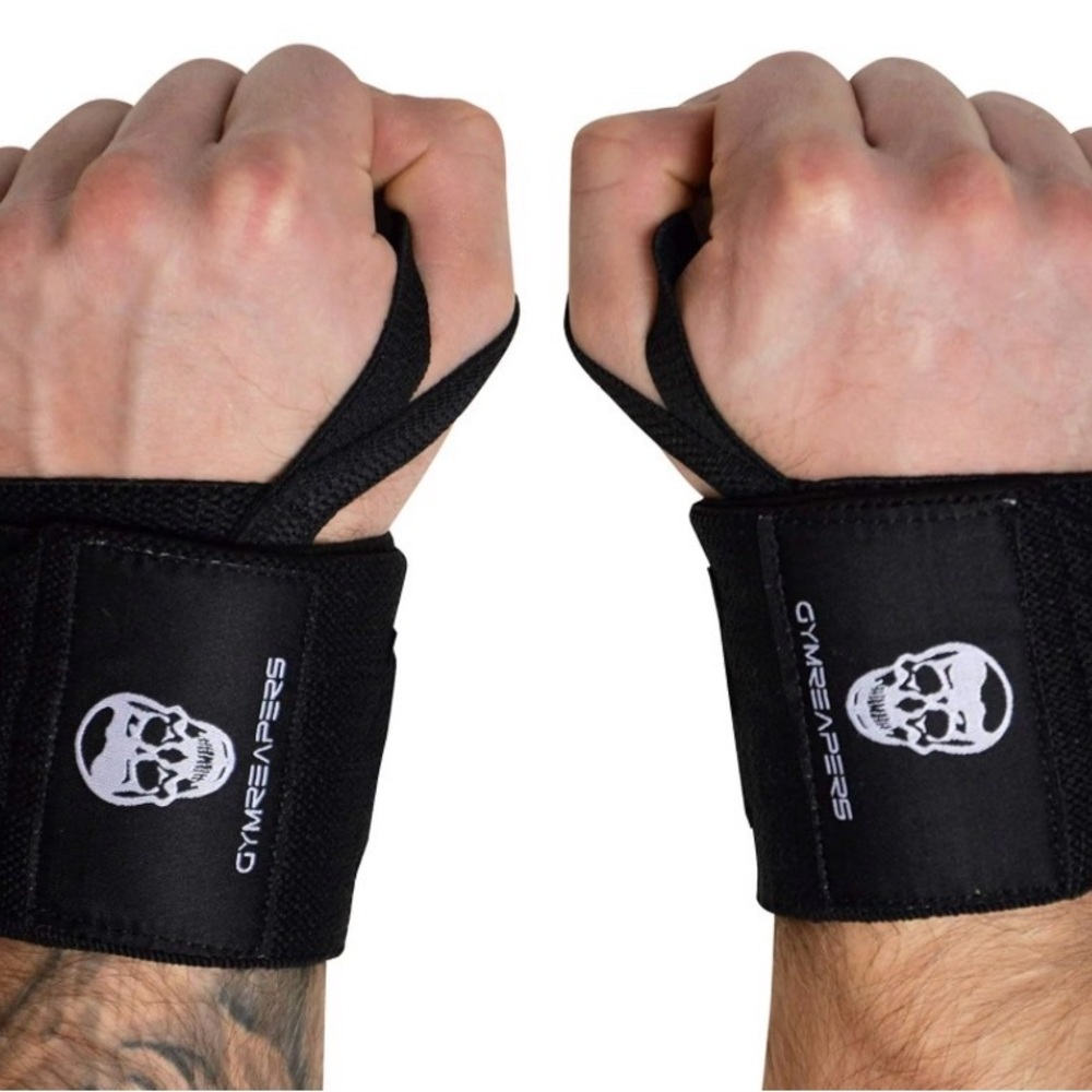 Gymreapers Black Lifting Wrist Straps
